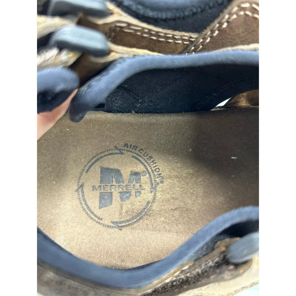 Merrell Men's Fisherman Sandals Brown Closed Toe Hook & Loop Outdoor Size 8